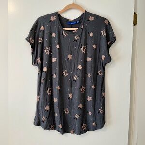 APT. 9 Bronze Glitter Flower Top